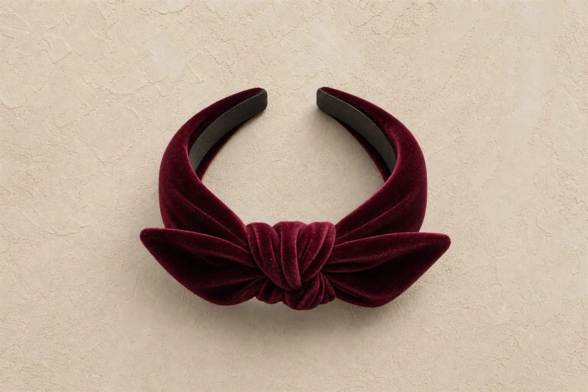 Iconique Bandeau Cheveux Noué Velours N°08
